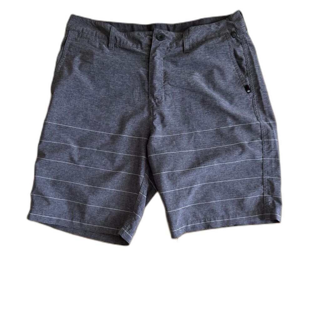 Quiksilver Amphibians Board Shorts Men's 31 Or 32 Gray Striped Shorts